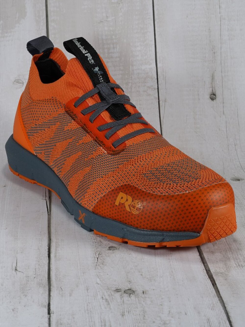 Timberland PRO(R) Radius Knit Composite Safety Toe Work Shoes Orange/Grey 12 D-M